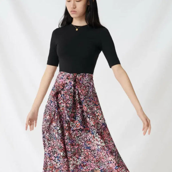 [BUNJANG] Maje Rinto Floral Wrap Dress / 마쥬 MAJE 린토 플로럴 랩 원피스