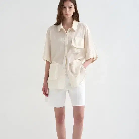 [BUNJANG] SYSTEM 26 Stripe Rayon Shirt New / SYSTEM 26년 스트라이프 레이온 셔츠 새상품