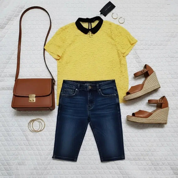 [BUNJANG] Zara Women's Yellow Lace See-Through Short Sleeve Blouse / 66 새상품 자라 여성 블라우스 레이스 시스루 노랑 노란색 반팔 새제품