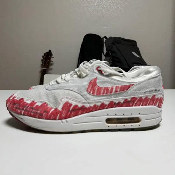 [BUNJANG] Nike Air Max 1 Tinker Sketch To Shelf White Red (Men's 275) / [중고] 나이키 에어맥스 1 팅커 스케치 투 셸프 화이트 레드 275