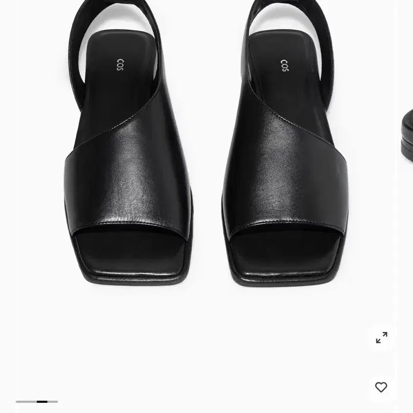 [BUNJANG] COS Black Leather Slingback Sandals Size 36 (230-235) / [박스유상태최상] cos 코스 블랙 레더 슬링백 샌들 36 230 235
