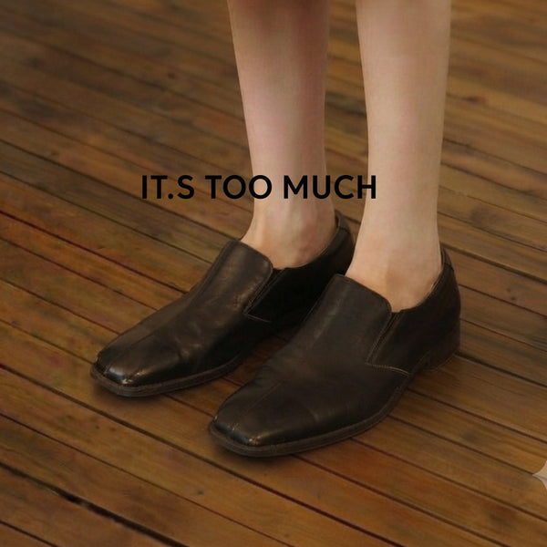 [BUNJANG] Vintage Handmade Leather Loafers - Men's Dress Shoes Size 265 / 1257로퍼 단화 빈티지남자신발 남자구두265 수제화