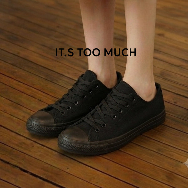 [BUNJANG] All Black Sneakers 270 Vintage Men's Shoes / 1450올검운동화 270빈티지신발남자신발 빈티지남자운동화 남자스니커즈