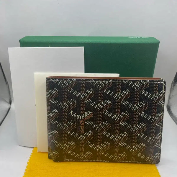 [BUNJANG] Goyard Bi-Toteire Men's Bifold Wallet Black Tan / 고야드 블랙탄 빅투와르 남성 반지갑