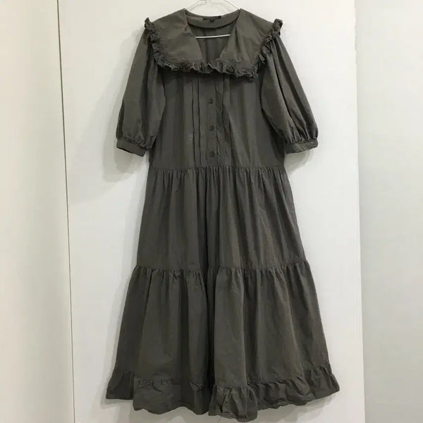 [BUNJANG] Thursday Island Sailor Collar Flare Dress / 써스데이아일랜드 세일러카라 플레어 원피스 S