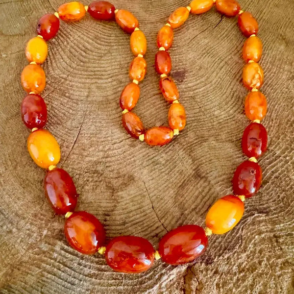 [BUNJANG] Natural Amber Necklace / 호박 목걸이