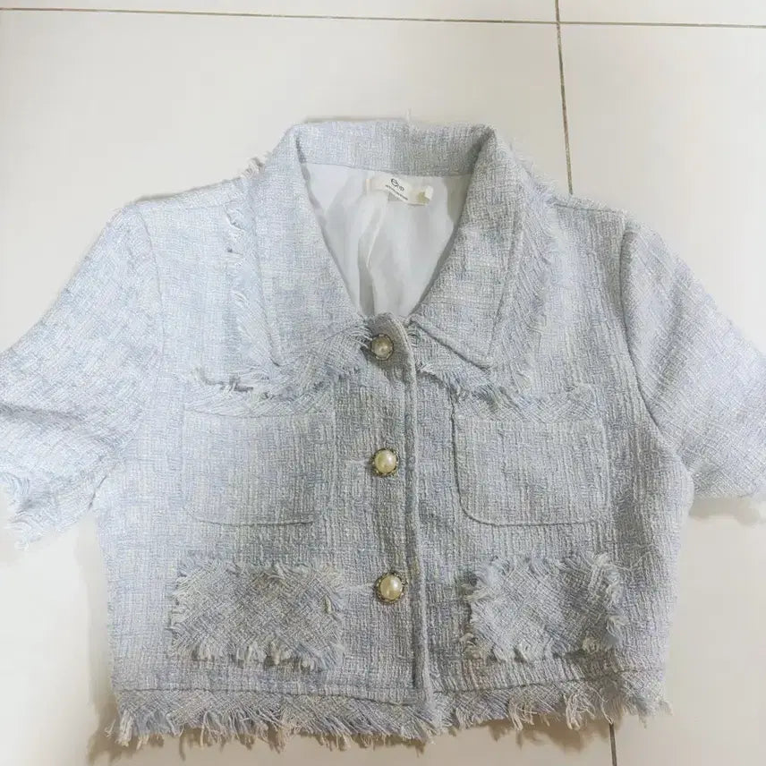[BUNJANG] Summer Crop Tweed Jacket (S) / 여름 크롭 트위드 (S)
