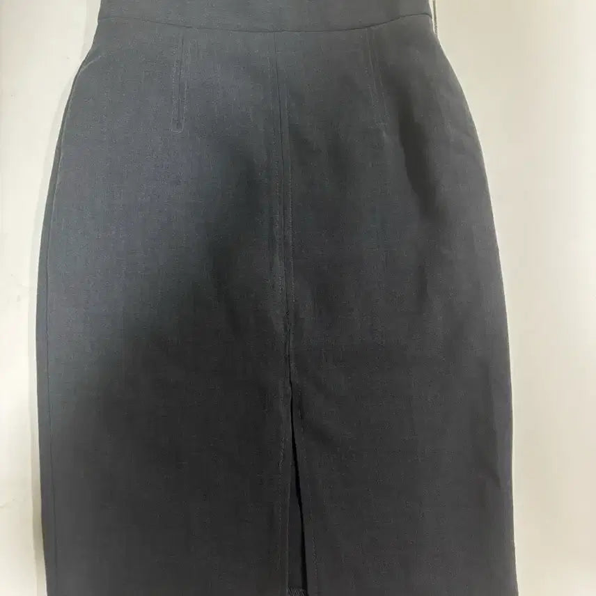 [BUNJANG] High-Waisted Front Slit Midi Skirt - Gray / 수입 하이웨스트 앞트임 미디스커트 *그레이*
