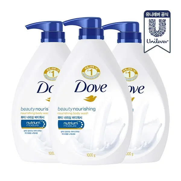 [BUNJANG] Dove Body Wash 1L (3-Pack, Choose Your Scent) / 무료배송 도브 바디워시 1L 3개 6종 한종류 선택