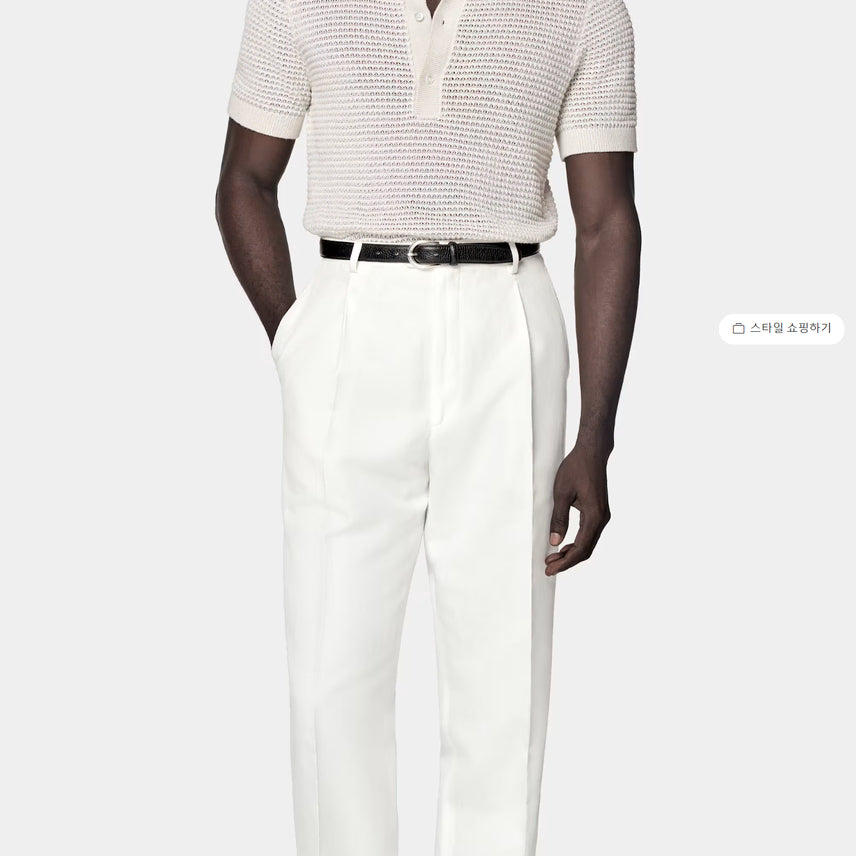 [BUNJANG] Suitsupply 25SS Cotton Silk Short Sleeve Crochet Button-Down Polo Knit / 수트서플라이 25ss 코튼 실크 숏 슬리브 크로셰 버튼다운 폴로 니트