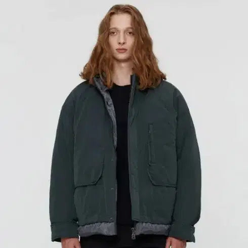 [BUNJANG] Il Corsso Double Hood Goose Short Down Jacket (Deep Green, S) / [새상품] 일꼬르소 더블후드 구스 숏다운 S
