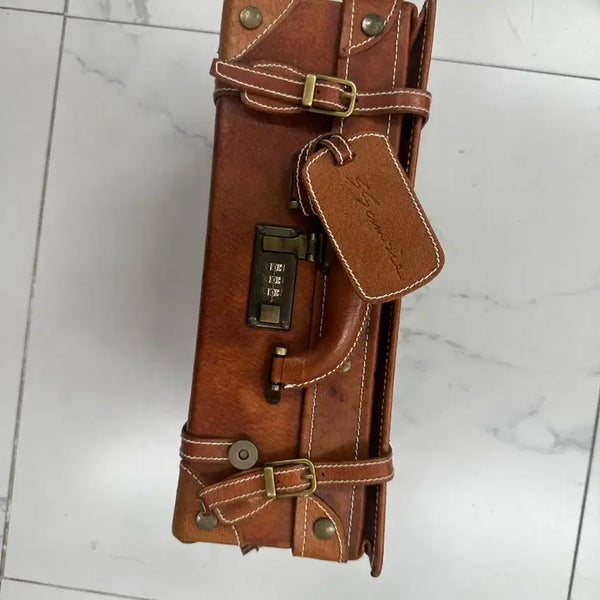 [BUNJANG] SSamzie Vintage Trunk Style Handbag - New Old Stock Full Set / 쌈지 빈티지 트렁크 스타일 핸드백 미사용 보관품 여행용 가방 초희귀 풀세트 8만원팝니다