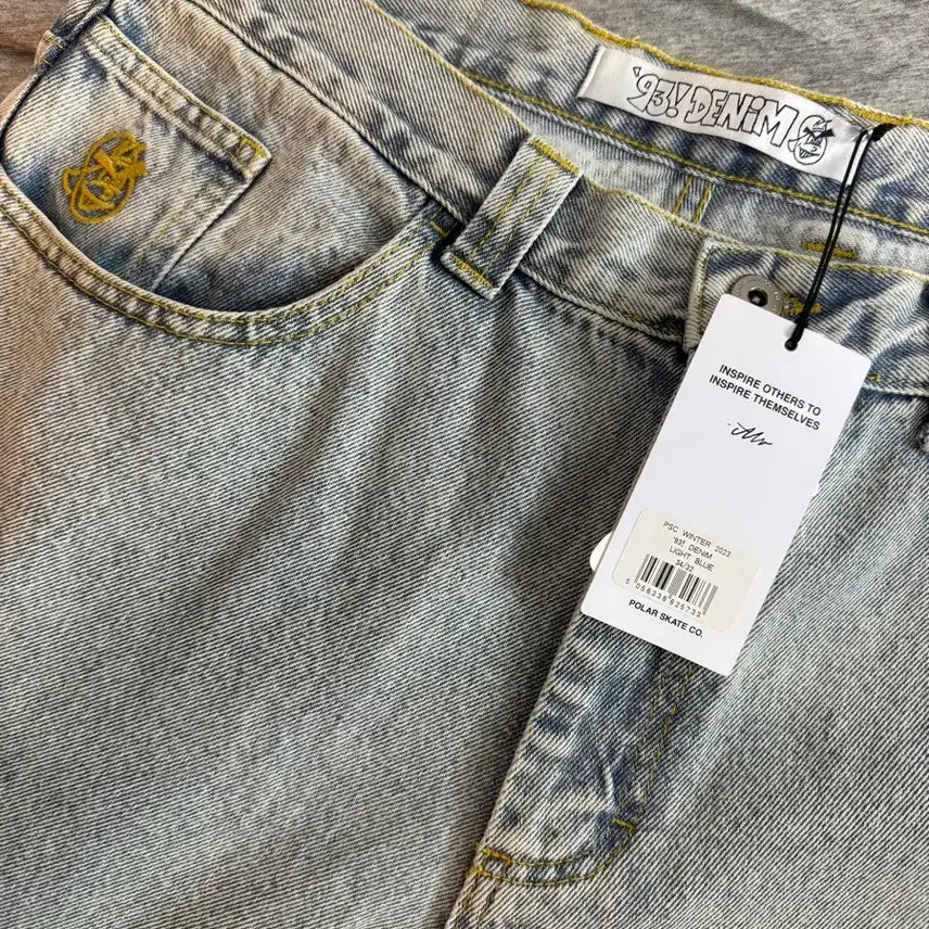 [BUNJANG] Polar Skate Co. 93! Denim Light Blue Jeans / [34] 폴라스케이트 93! 데님 라이트 블루 연청