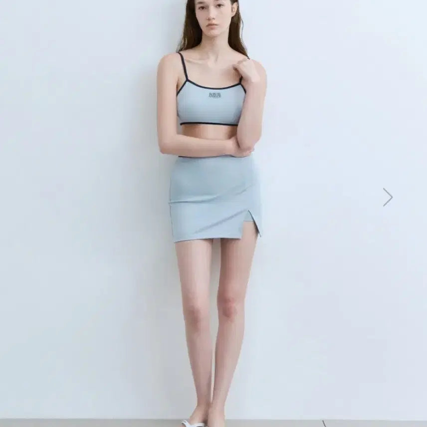 [BUNJANG] Marithé François Girbaud MOUVEMENT W CLASSIC LOGO BIKINI SET-UP SKY BLUE / 55~66사이즈 새상품 마리떼 프랑소와 저버 비키니 세트 스카이블루