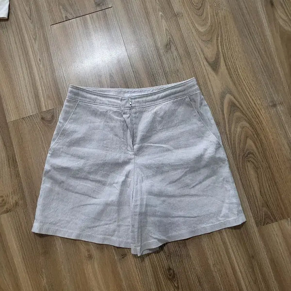[BUNJANG] Women's Linen Shorts Gray / 여성 린넨 반바지 회색