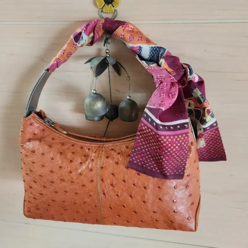 [BUNJANG] TOD'S Orange Leather Shoulder Bag / TOD'S 토즈 오렌지색 가죽 숄더백