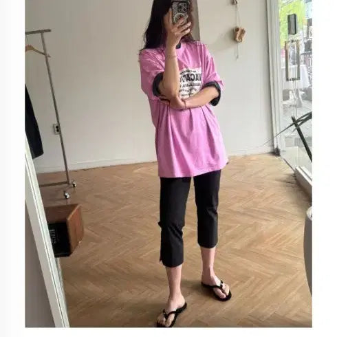 [BUNJANG] HOWLUK Premium Capri Pants Black / 여니네 카프리팬츠