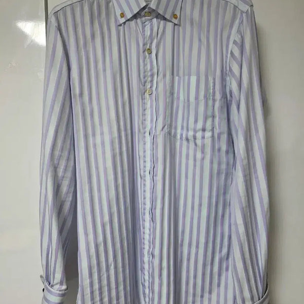 [BUNJANG] Paul Smith Men's Purple Stripe Shirt / 레어템 폴스미스 셔츠 남성 퍼플 스트라이프 셔츠