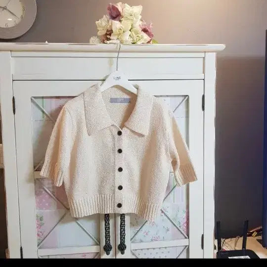 [BUNJANG] 8 Seconds Knit Cardigan Sweater Beige 55-66 / 에잇세컨즈 니트 스웨터 가디건/55~66