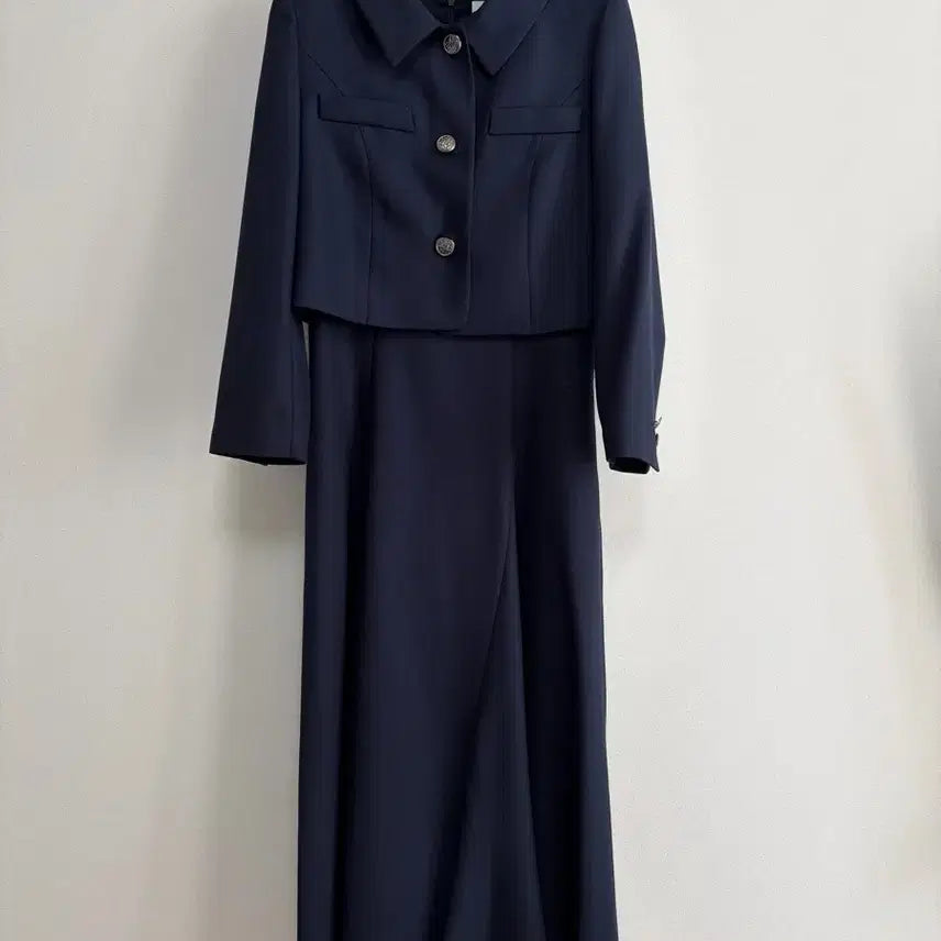 [BUNJANG] MICHAA Jacket and Dress Set Navy / 미샤 자켓 원피스 셋업