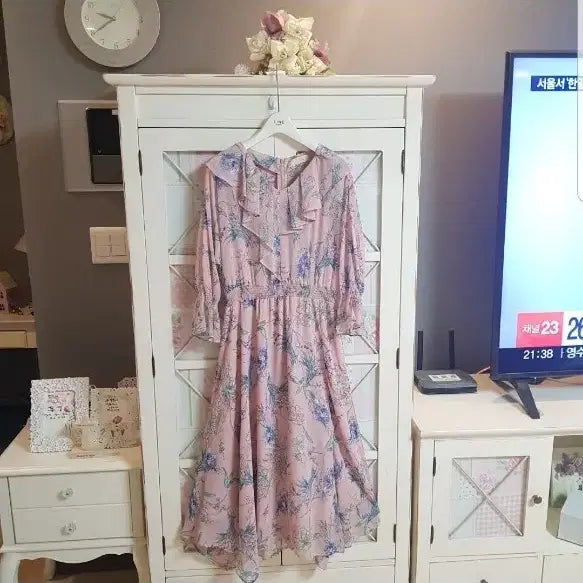 [BUNJANG] Floral Print Long Dress (Size 55) / 린 롱원피스/55