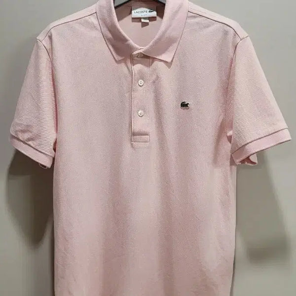 [BUNJANG] Lacoste Men's Pink Short-Sleeve Polo T-Shirt / 라코스테 남성 티셔츠