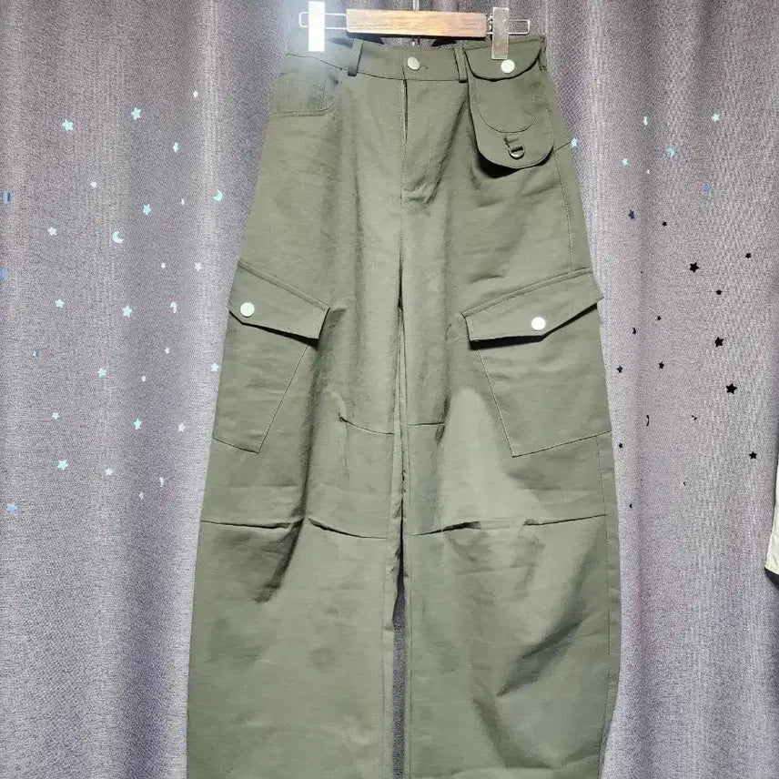 [BUNJANG] Women's Cargo Wide Pants (Khaki) - Size 55 Recommendation / 미사용 // 26년제조 여성 카고 와이팬츠 카키 -55추천