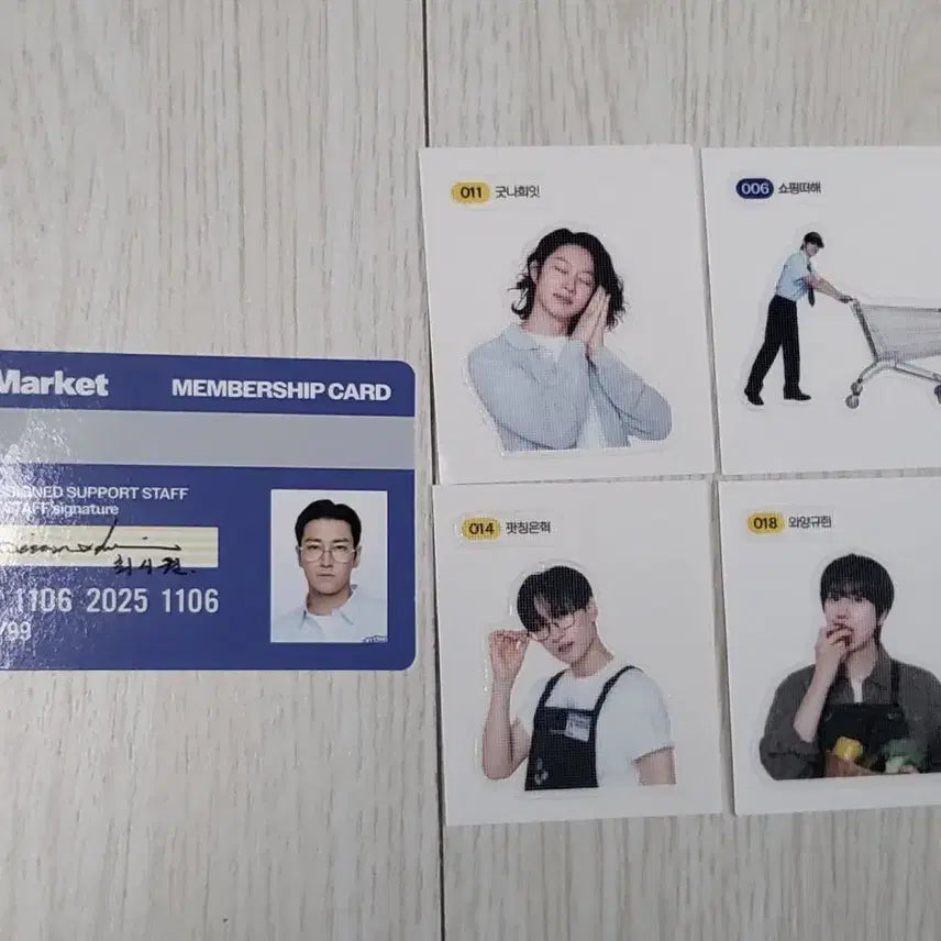 [BUNJANG] Super Junior SJ Market Membership Card & Stickers (Sijeon ver.) / 슈퍼주니어 팝업스토어 SJ MARKET 굿즈