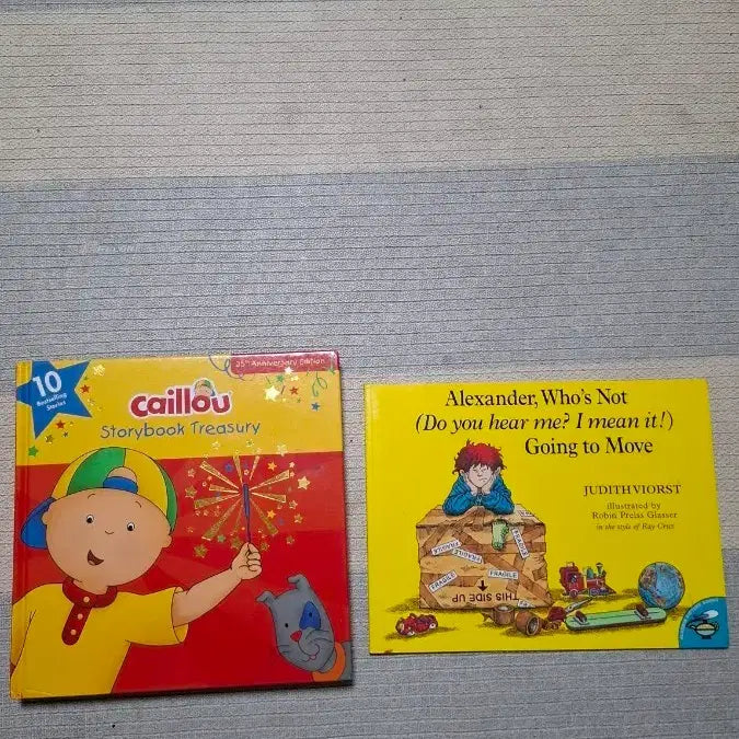 [BUNJANG] Caillou Storybook & Alexander, Who's Not Going to Move English Picture Books Set (2 Volumes) / 원서동화책 2권 까이유