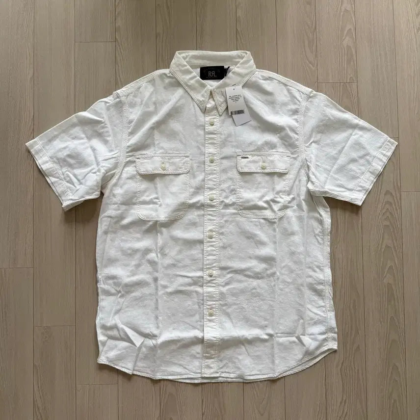 [BUNJANG] RRL Selvedge Detail Woven Work Shirt Natural L / RRL 더블알엘 셀비지 디테일 우븐 워크 셔츠 내츄럴 L
