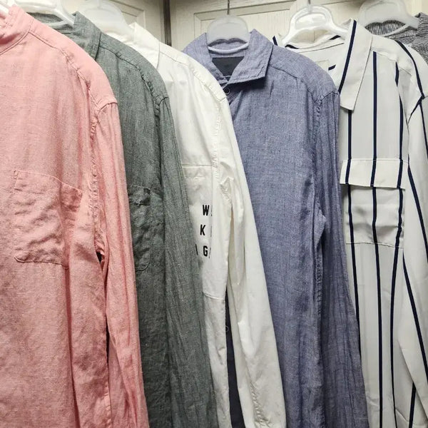 [BUNJANG] Men's Linen Blend Shirt (Choose 1 of 5) / 린넨외 남성 셔츠 5종택1/균일가9000