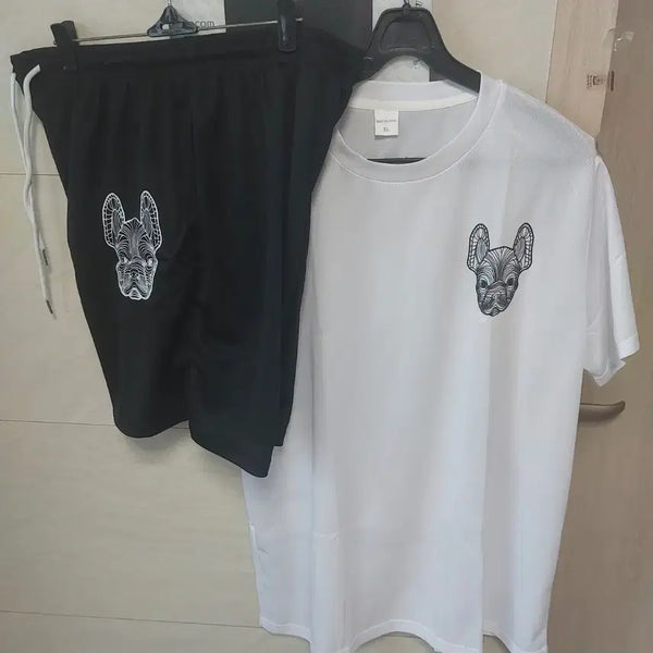 [BUNJANG] French Bulldog Short Sleeve & Shorts Set XL / 프렌치불독  반팔  & 반바지 세트 XL 새상품