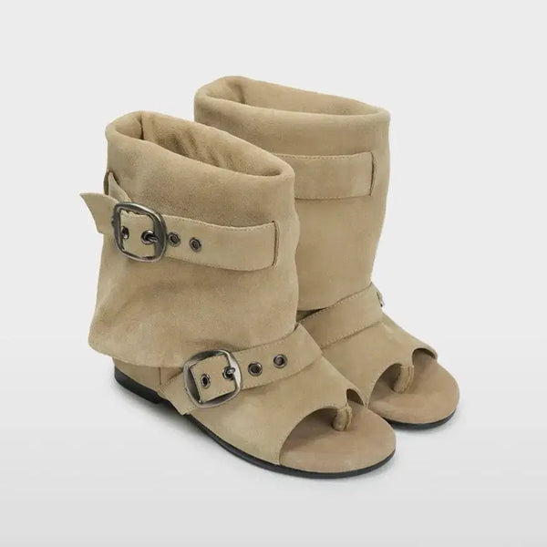 [BUNJANG] 이크닉 102 Soft-Modular Wedge Boots Beige / 이크닉 102 soft-modular wedge boots / beige