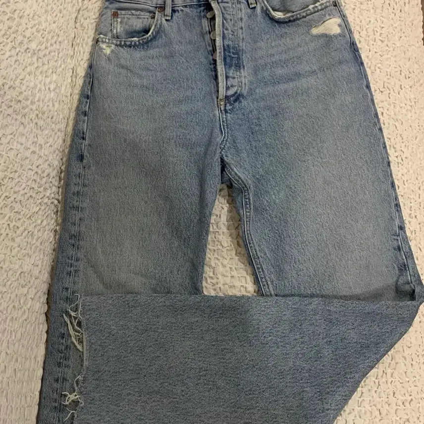 [BUNJANG] AGOLDE Light Blue Washed Denim Jeans / 에이골디 청바지