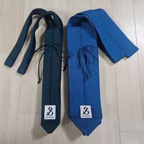 [BUNJANG] Joseph & Stacey Pleats Knit Bag Set (Deep Green, Blue) / 조셉앤스테이시 플리츠 니트백 2개 (딥그린, 블루)