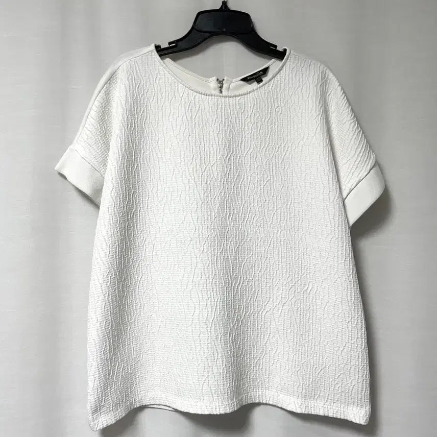 [BUNJANG] Massimo Dutti Women's Relaxed Fit Wrinkle-Processed Short Sleeve Blouse XS White / 마시모두띠 여성 여유핏 링클가공 반팔 블라우스 XS _ 화이트