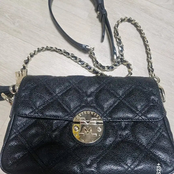 [BUNJANG] Metrocotton Women's Quilted Chain Crossbody Bag - Black / 메트로시티 백