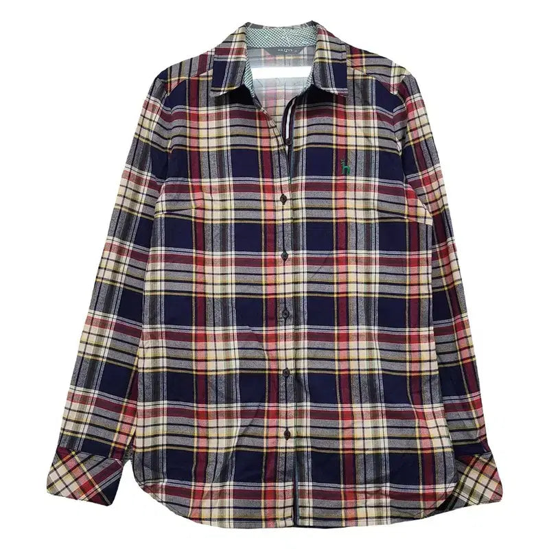 [BUNJANG] HAZZYS Checked Multicolored Shirt / 해지스 체크 다채색 셔츠 85-160
