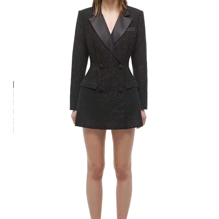 [BUNJANG] Self-Portrait Black Metallic Tunic Dress UK10/US6 / 셀프포트레이트 블랙 메탈릭 튜닉 uk10/us6