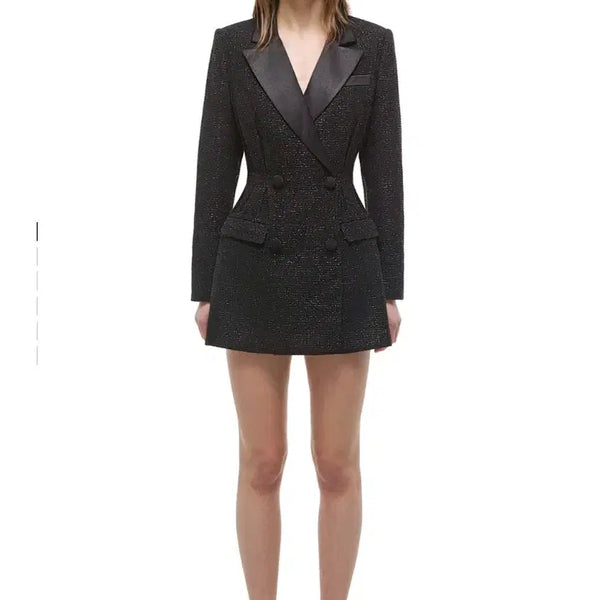 [BUNJANG] Self-Portrait Black Metallic Tunic Dress UK10/US6 / 셀프포트레이트 블랙 메탈릭 튜닉 uk10/us6