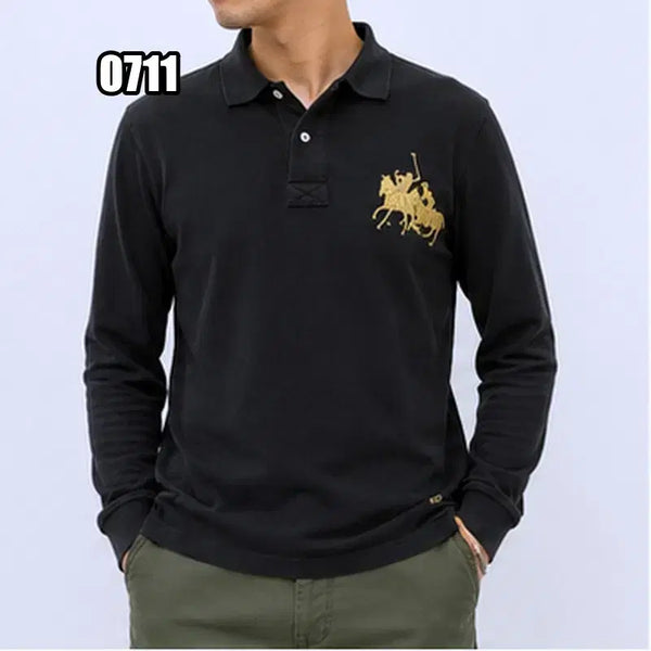 [BUNJANG] Polo Ralph Lauren Black Gold Big Pony Long Sleeve Polo Shirt XL / XL 폴로 랄프로렌 블랙 골드 빅포니 긴팔 카라티