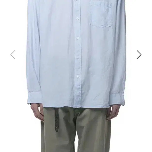 [BUNJANG] EYEWEARGO Hemp Cotton Poika Shirt Sax / [2] 이얼즈어고 헴프 코튼 포이카 셔츠 sax