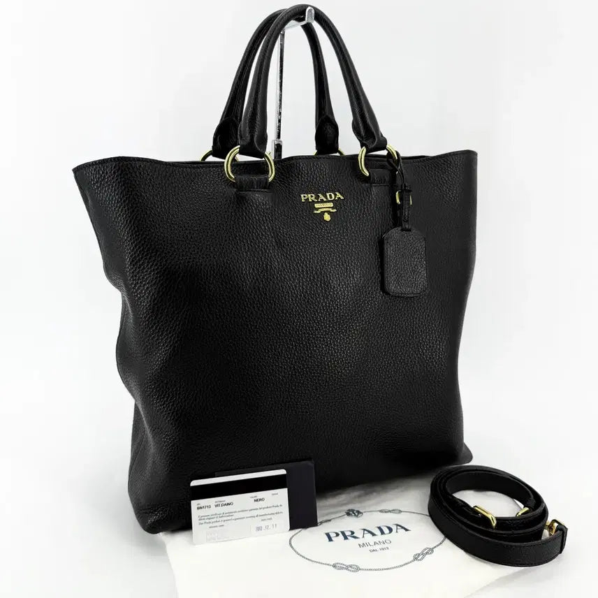 [BUNJANG] Prada Vitello Daino Tote Bag Shoulder Bag BN1713 / *백화점판* 프라다 비텔로다이노 토트백 겸 숄더백 BN1713