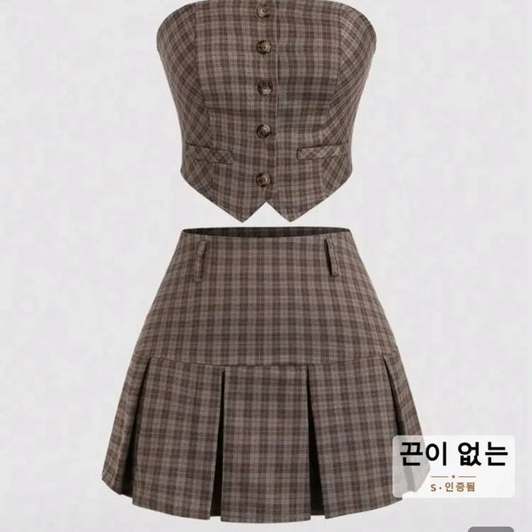 [BUNJANG] Chic Coordination Set Skirt & Belt Bundle / 쉬인 코디 세트 일괄 치마 벨트