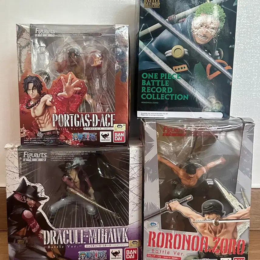[BUNJANG] One Piece Figures Set (Zoro, Ace, Mihawk) / 원피스 피규어 4종 일괄 (조로, 에이스, 미호크)