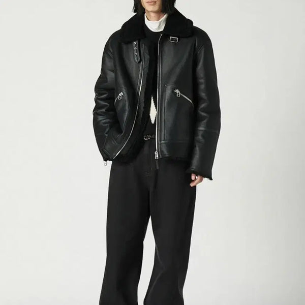 [BUNJANG] VIVASTUDIO Real Leather Shearling B3 Bomber Jacket M / [새상품] 비바스튜디오 리얼 무스탕 램스킨  M