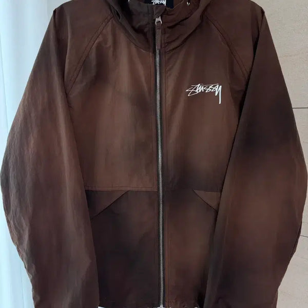 [BUNJANG] Stussy Wave Dyed Beach Shell Jacket M / 스투시웨이브다이비치쉘 커피