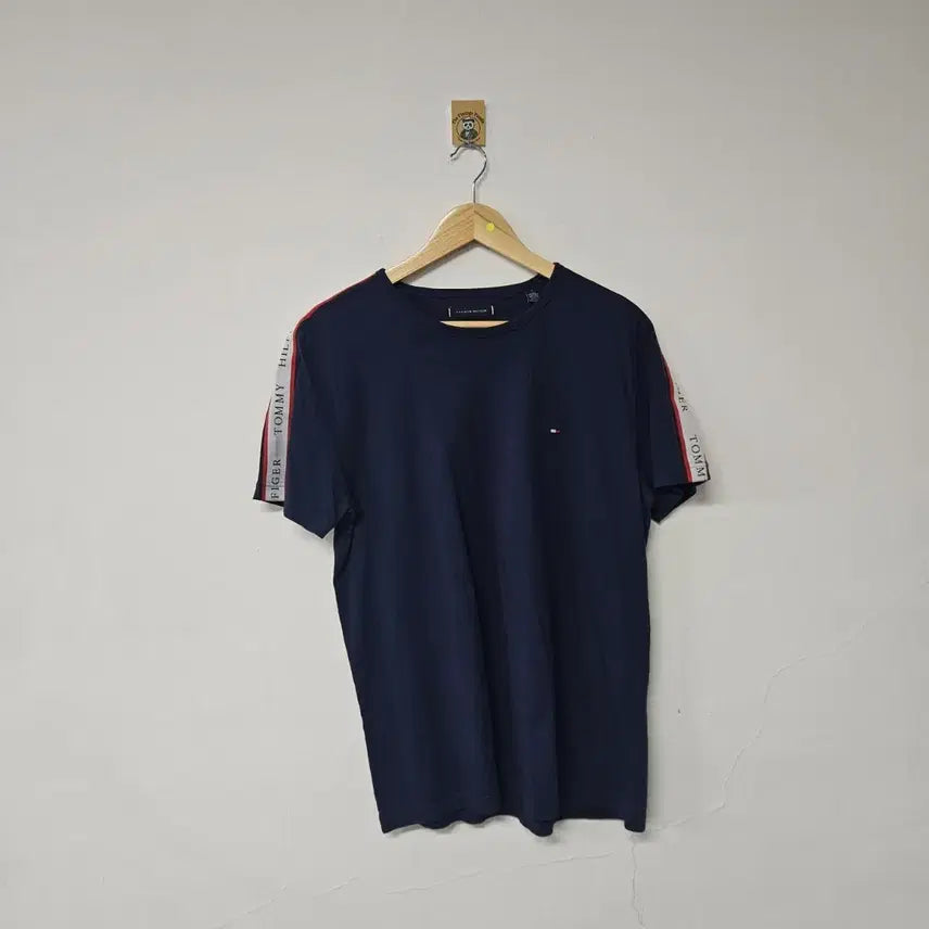 [BUNJANG] Tommy Hilfiger Navy Sideline T-Shirt / 타미힐피거 네이비 사이드라인 반팔티