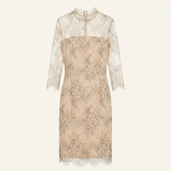 [BUNJANG] The Silhouette (SIEN) Lace Midi Dress Beige S / 더실루엣(시에) 레이스 원피스(새상품)