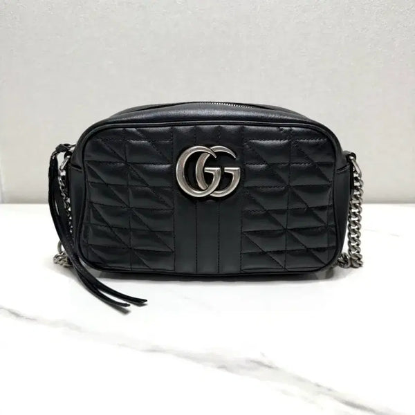 [BUNJANG] Gucci Marmont Matelassé Small Chain Bag Silver Hardware / (EVENT)구찌 마몽 마틀라세 스몰 체인백 은장